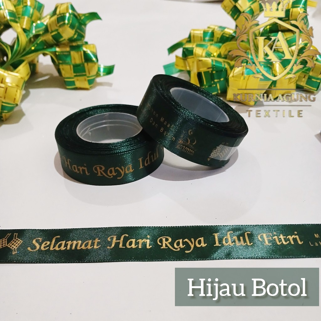 Jual Pita Satin Idul Fitri 2 5cm 1inch Meteran Pita Kado Parsel