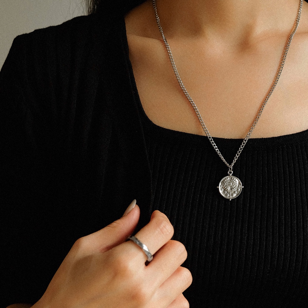 Jual Arnaé Archive — Eye Pendant Disc Necklace — Kalung Unisex ...