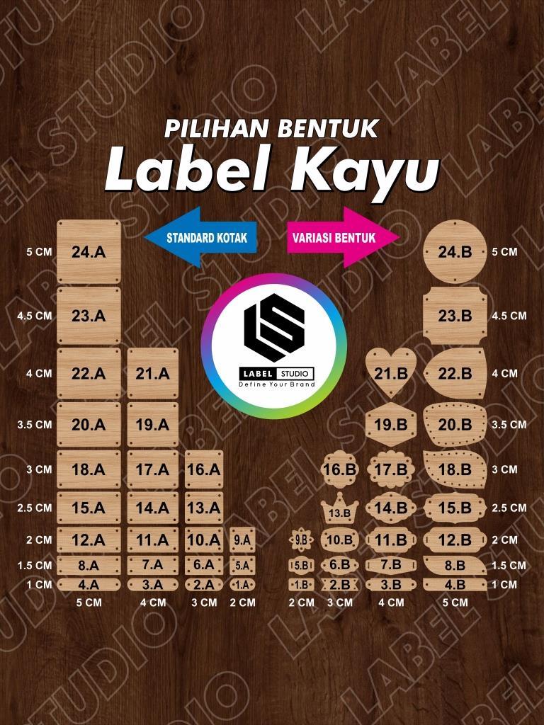 Jual Label Kayu | MEDIUM | Label Hijab | Label Brand | Label Bahan Kayu ...