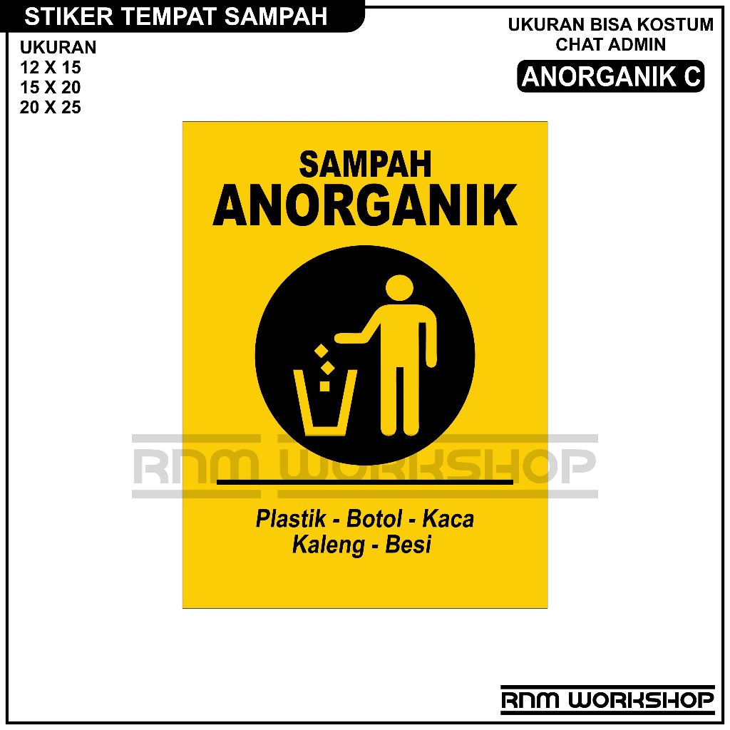 Jual Stiker Sampah B3, Organik Dan Anorganik | Shopee Indonesia