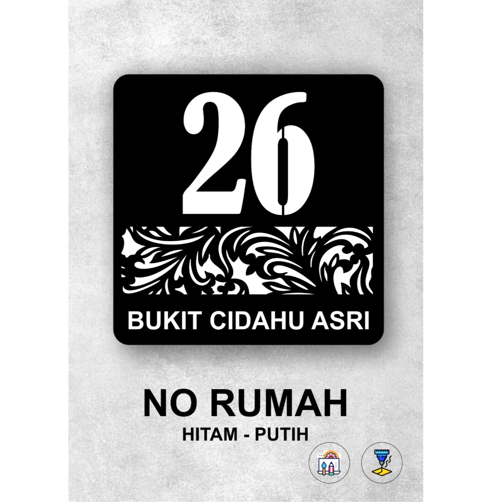 Jual NOMOR RUMAH AKRILIK CUSTOM 02 (Double Akrilik) | Shopee Indonesia