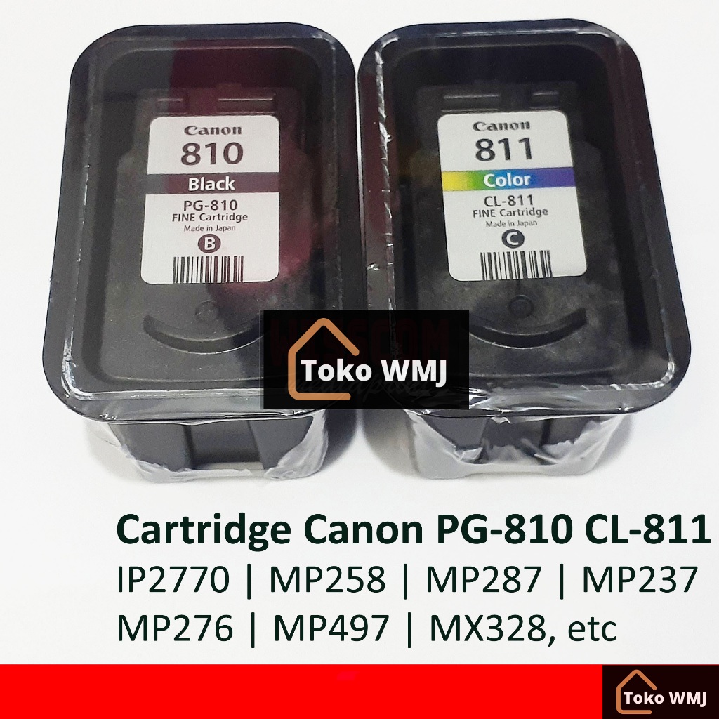 Jual Cartridge Canon 810 Canon 811 Ip2770 Mp258 Mp237 Mp287 Siap Pakai Shopee Indonesia 3218