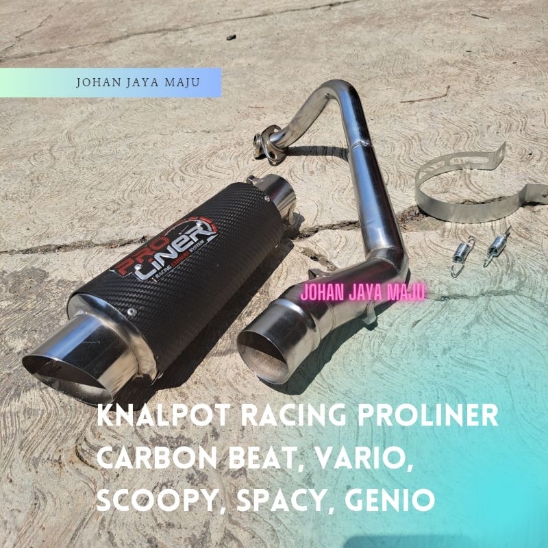 Jual Knalpot Racing PRO LINER Motor Carbon untuk Motor Beat Vario ...
