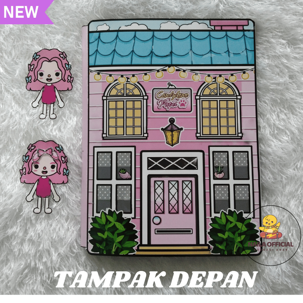 Jual Paper Doll Toca Boca Pink & White Mainan Edukasi Anak Bongkar ...