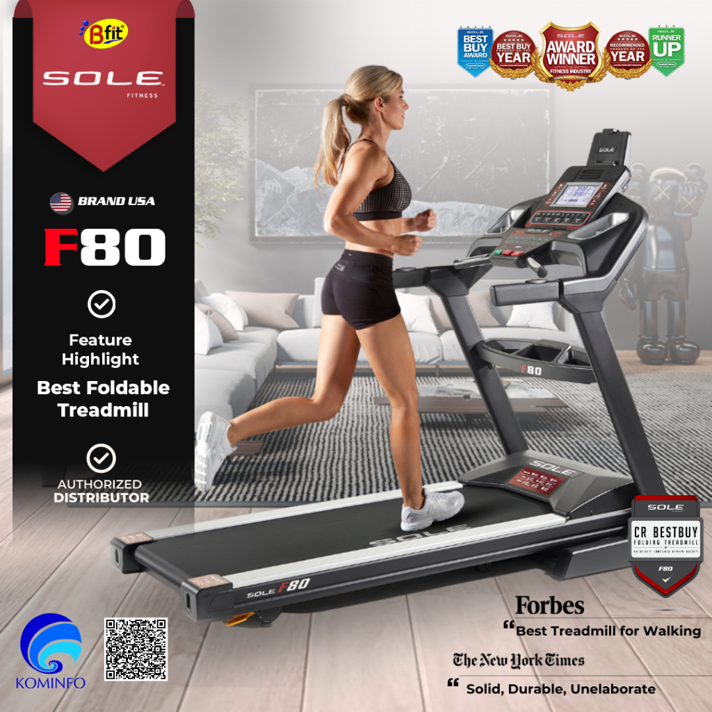 Jual (JAKARTA) SOLE USA F80 Alat Fitness Treadmill Listrik Premium