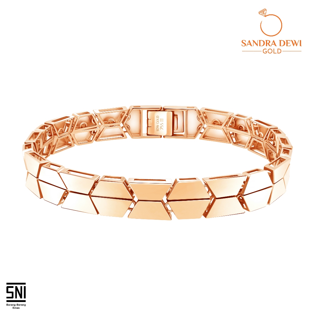 Jual GELANG BOLD D - SANDRA DEWI - EMAS 18K - BUNGA TANJUNG GOLD
