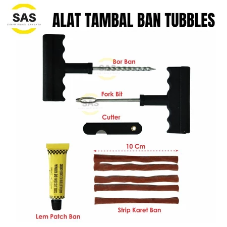 SAS Alat Tambal Ban Set 9pcs Tubeless Tubles