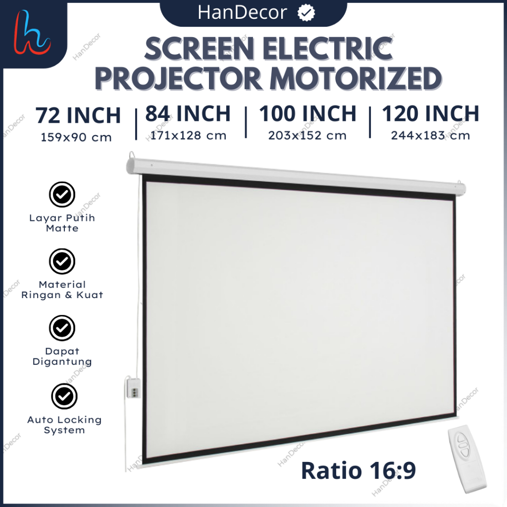 Jual Layar Projector Otomatis | Screen Projector Motorized | Layar ...