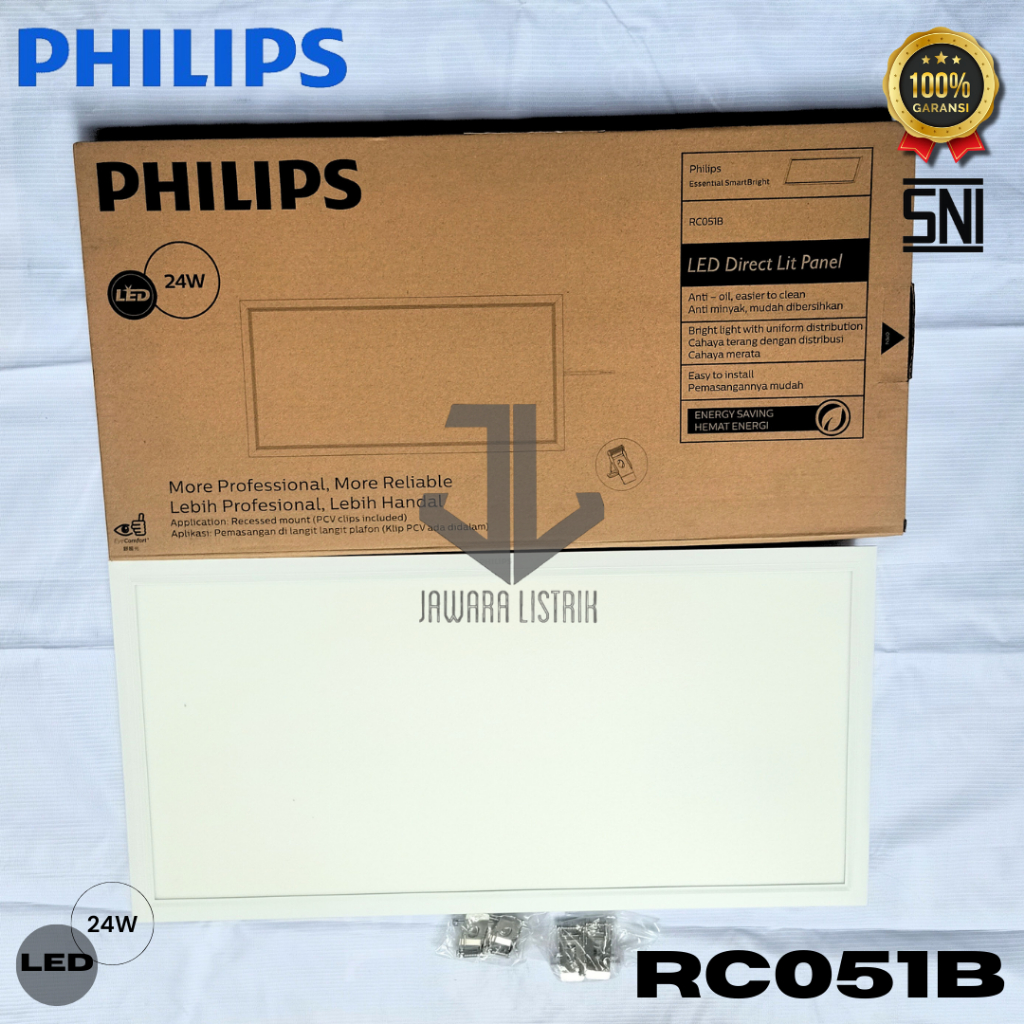 Jual PHILIPS LED PANEL 30x60 RC051B W30L30 24 WATT LAMPU MURAH ...