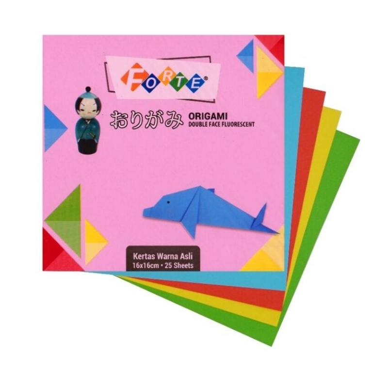 Jual ORIGAMI FORTE UKURAN 16x16cm (1 PACK ISI 25 LEMBAR)/ KERTAS LIPAT ...
