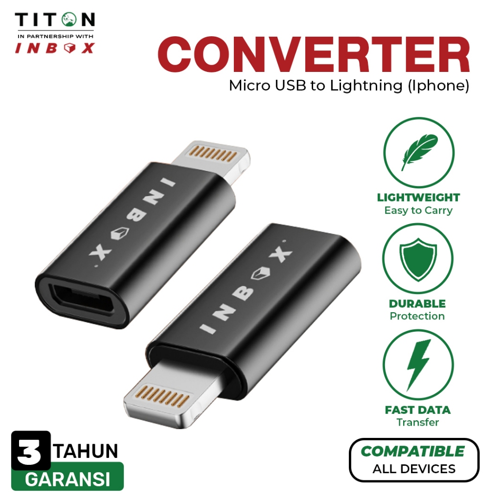 Jual INBOX Converter Micro USB To Lightning Iphone Adapter OTG