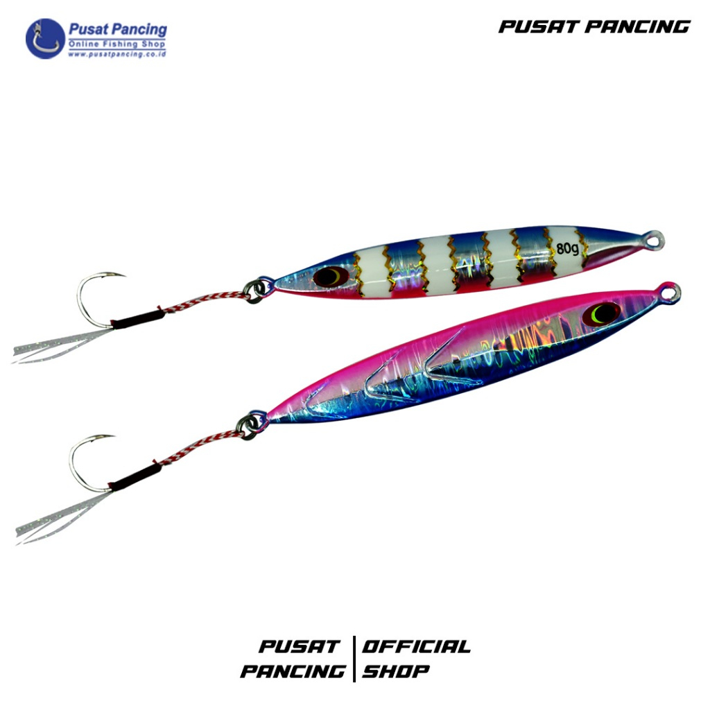 Jual PUSATPANCING5 - Umpan Pancing Tornado Neon Metal Jig 60g 80g 100g ...
