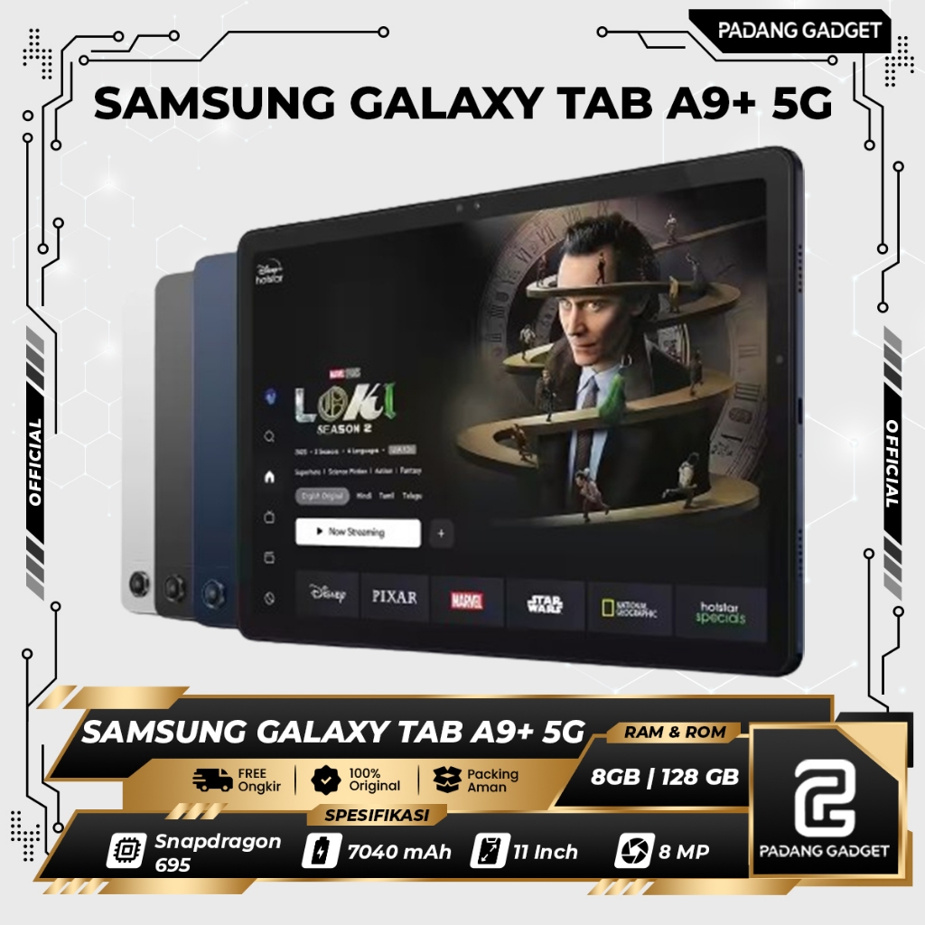 Jual Samsung Galaxy TAB A9 Plus 5G 8/128 GB Original New Bersegel
