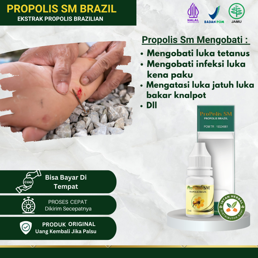 Jual Propolis Sm Obat Luka Tetanus Tetanus Di Kaki Luka Tertusuk Paku Infeksi Kuman Luka 