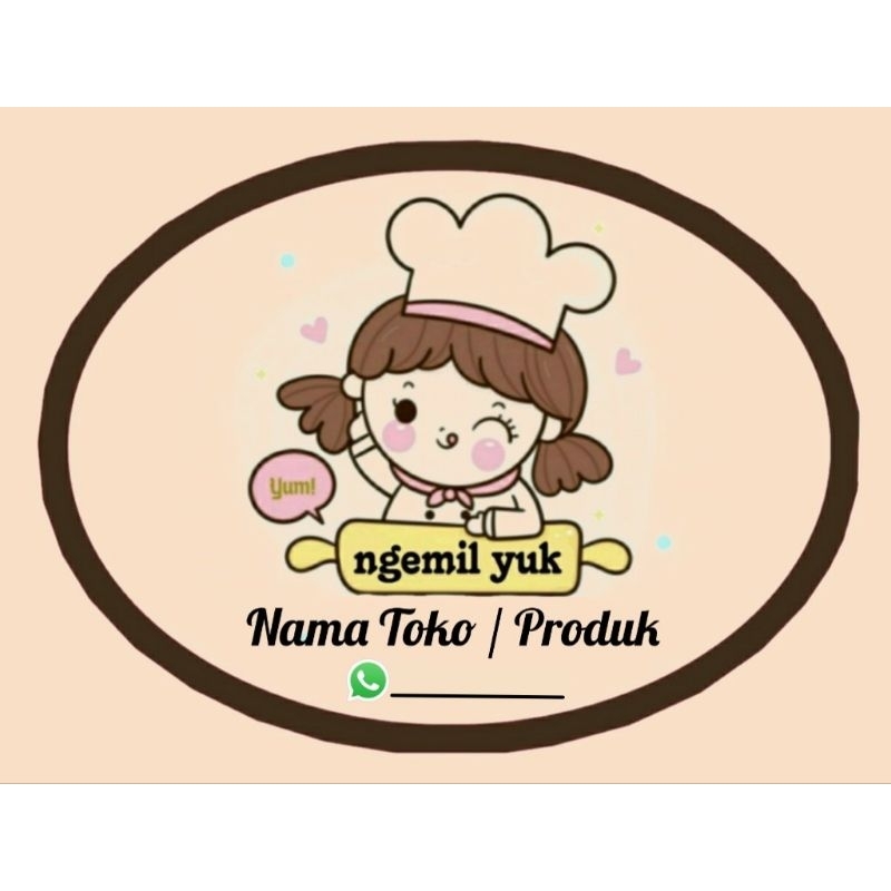 Jual (MINIMAL 100 pcs ) Sticker Makanan / cemilan / produk cromo ...