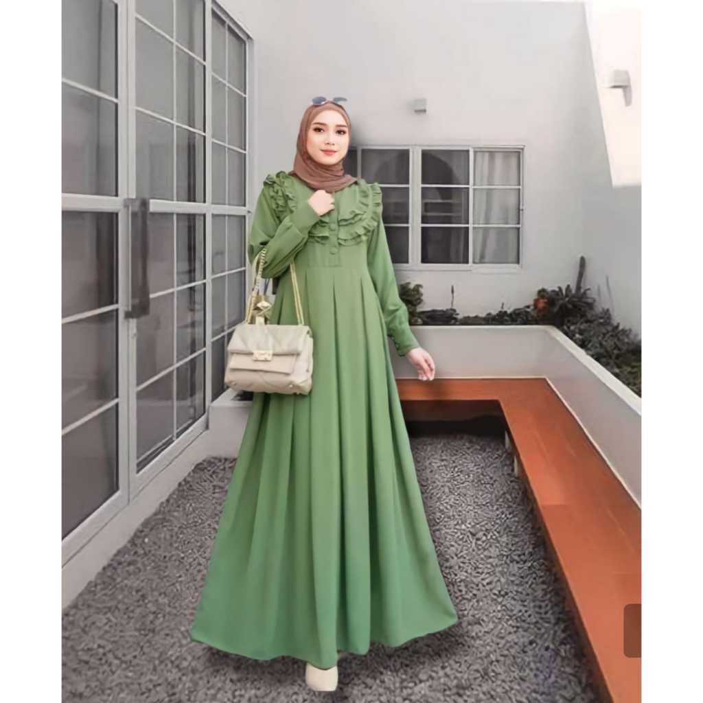 Jual Gamis Samira Crinkle Kekinian Viral Gamis Muslim Wanita | Shopee ...