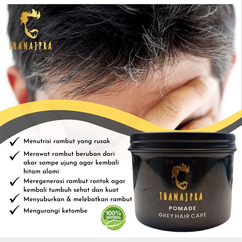 Jual Pomade penghitam rambut pria herbal penyubur rambut untuk rambut ...