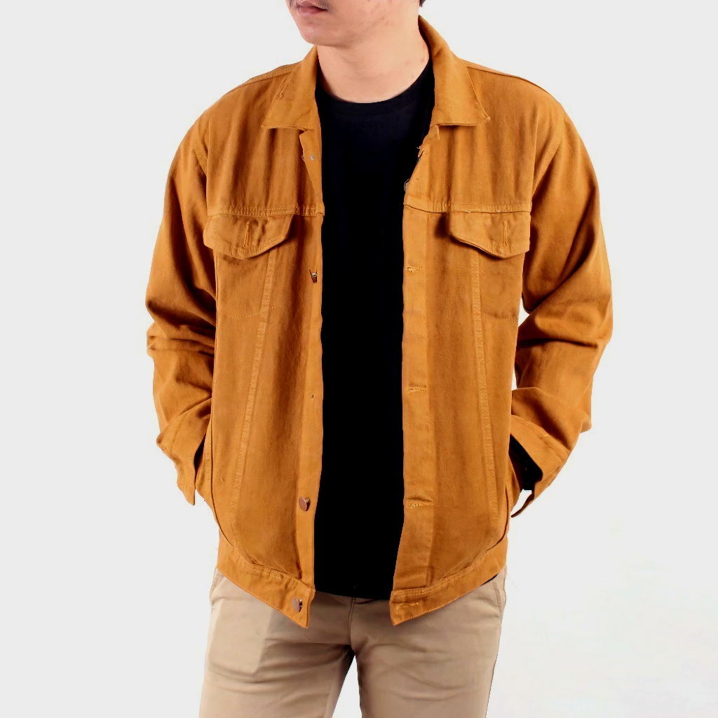 Jaket jeans mustard hotsell