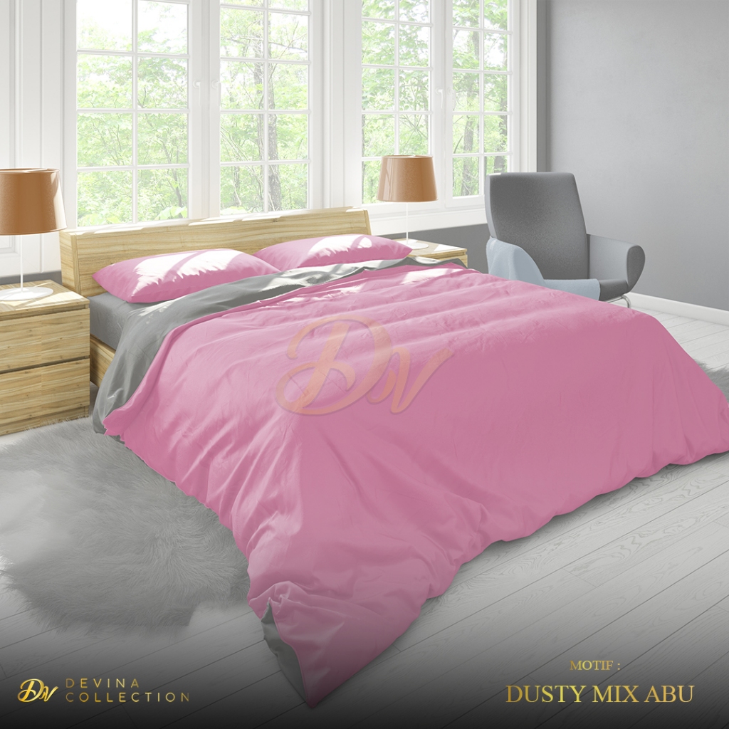 Jual Bedcover Set Aesthetic Korea Two Tone (Dua Warna Dalam Satu ...