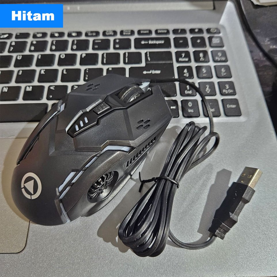 Jual Mouse Gaming LED RGB 3200 DPI - Normal Click - Wired - Silver ...