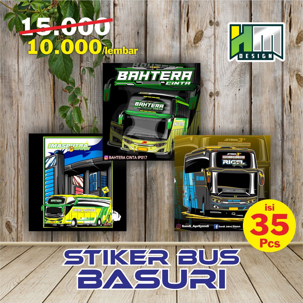 Jual Stiker Bus Basuri Bus Mania Bus Telolet Stiker Bus Viral