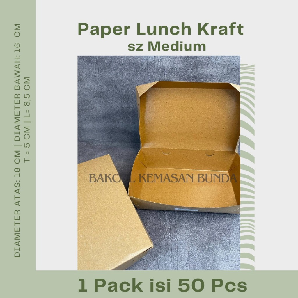 Jual Paper Lunch Kraft M NESTO/Slop isi 50pcs | Shopee Indonesia