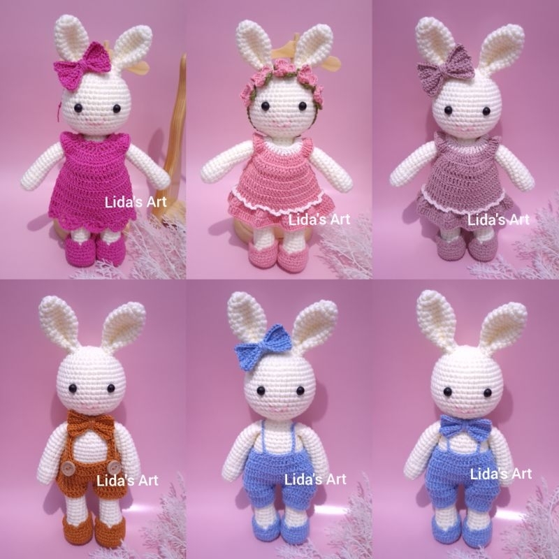 Jual Boneka bunny rajut 25 cm | Shopee Indonesia