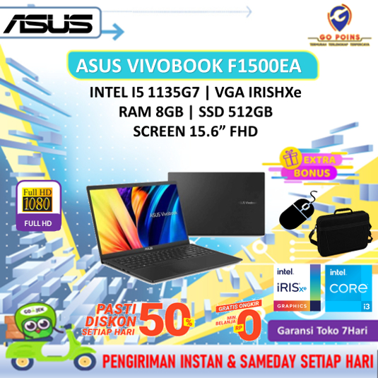 Jual Asus Vivobook 15 F1500ea Intel I5 1135g7 Intel Irishxe Ram 8gb Ssd