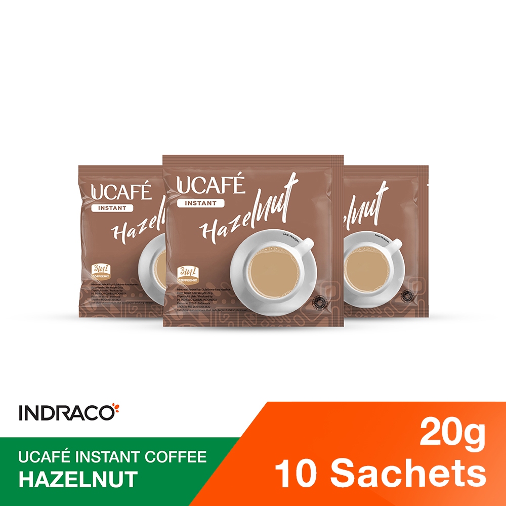 Jual UCAFE Instant Coffee Hazelnut R10 (10 sachets x 20g) Kopi Instan