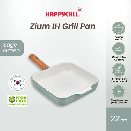 Happycall Zium IH Grill Pan 22 cm - Alat Pemanggang 22 cm