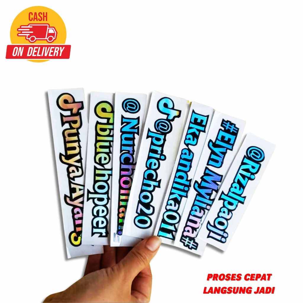 Jual Stiker Cutting Stiker Custom Stiker Nama dan logo Sosmed | Shopee ...