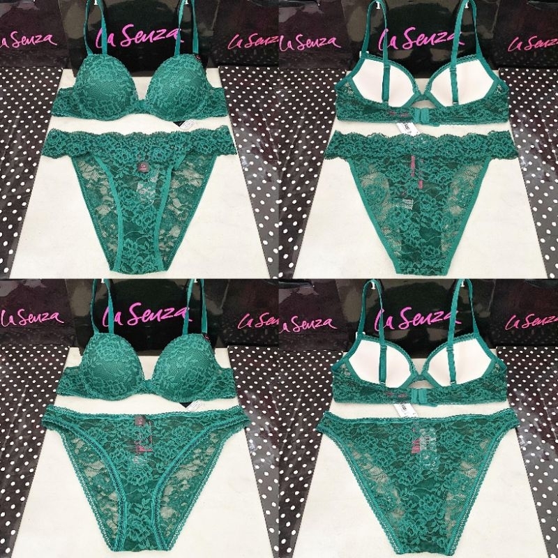 Jual La Senza Remix Cotton Bra Push Up Level 2 100 Original Ada Tag And Label Midnight Green 34a 