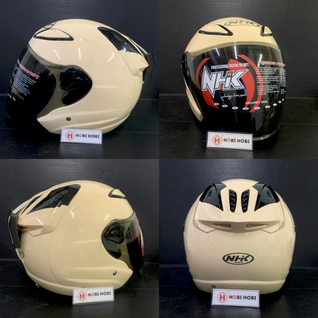 Jual HELM NHK R6 SOLID HALF FACE POLOS R-6 R 6 | Shopee Indonesia