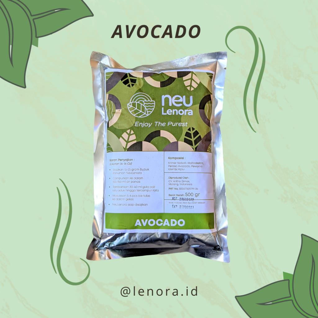 Jual Lenora Powder Plain Avocado Less Sugar 500gr | Shopee Indonesia
