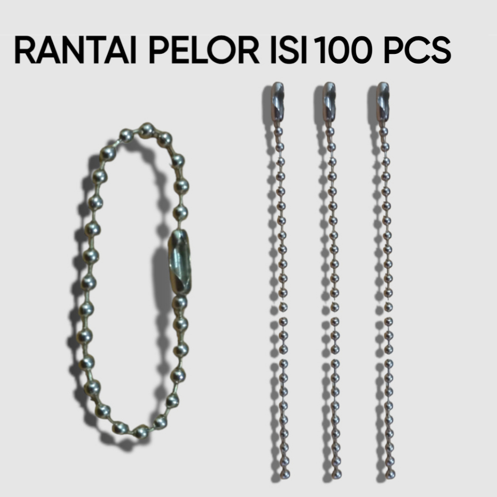 Jual Rantai Kuku Biji Lada 100 Pcs Tali Hang Tag Hangtag Pelor Panjang