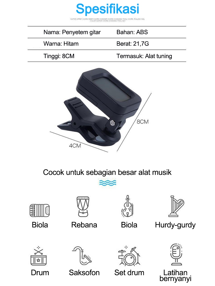 Jual Benston Music - Tuner gitar, tuner alat musik profesional, tuner ...