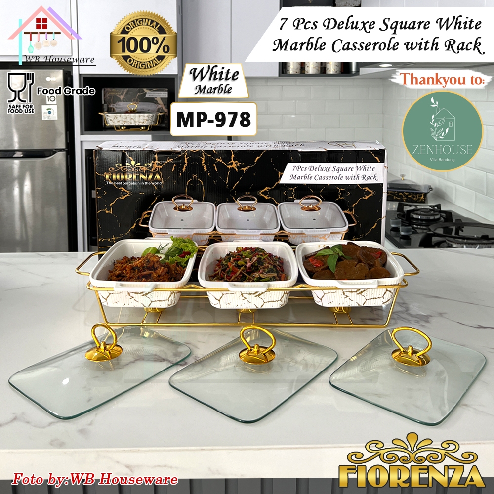 Jual Fiorenza Prasmanan Set Segi Isi 3 Tutup Rak Motif Marble Duluxe Series Keramik 8687