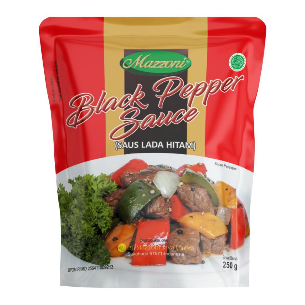 Jual Mazzoni Saos Lada Hitam 250 Gram | Shopee Indonesia
