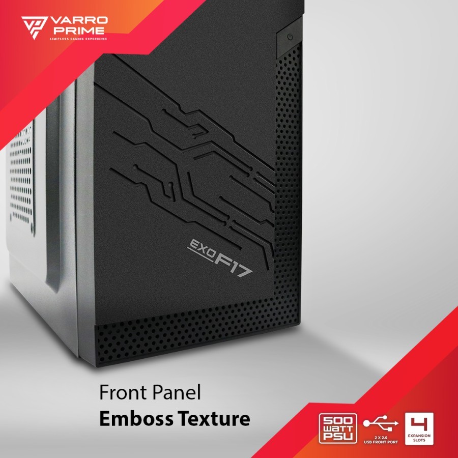 Jual Varro Prime Exo F17 EXOF17 Casing PC/Komputer m-ATX PSU 500W ...