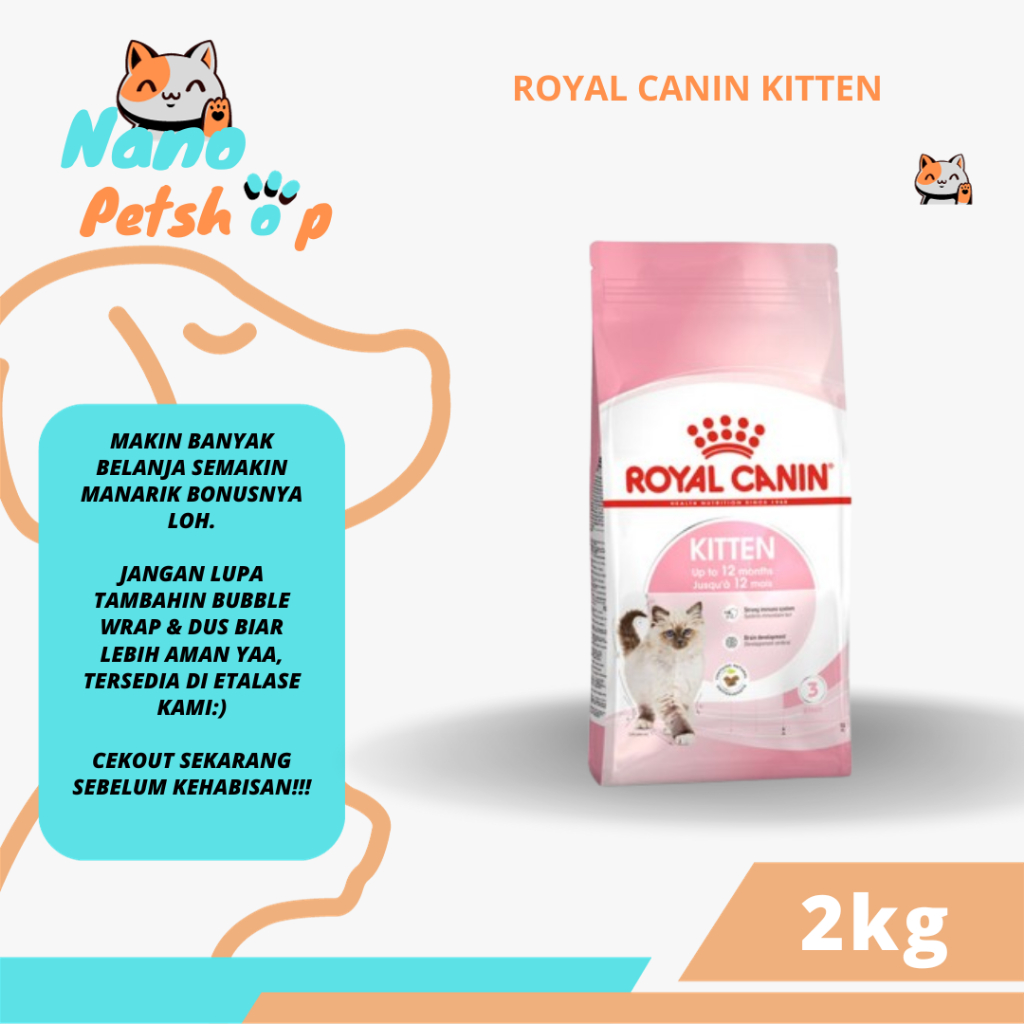 Jual Makanan Kucing Royal Canin Kitten 2kg Shopee Indonesia