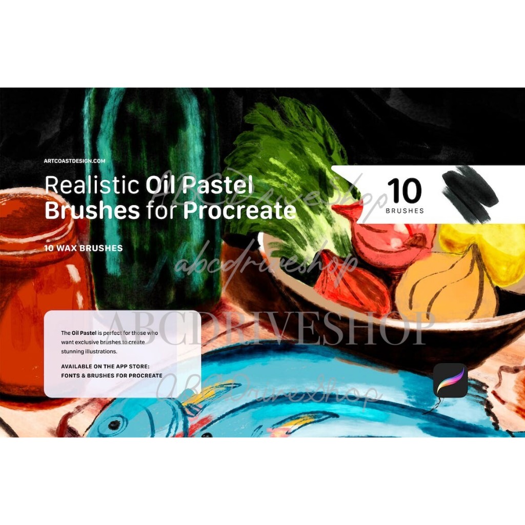 Jual Procreate Brush - Realistic Oil Pastel Brushes | Shopee Indonesia