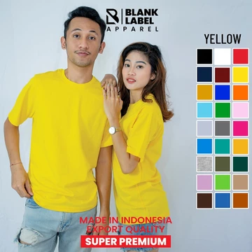 Kaos Polos Premium Blank Label Lengan Pendek Katun Combed