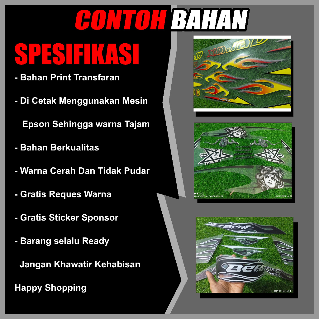 Jual Striping List Variasi Motor Yamaha MIO GT Desain API Bahan ...