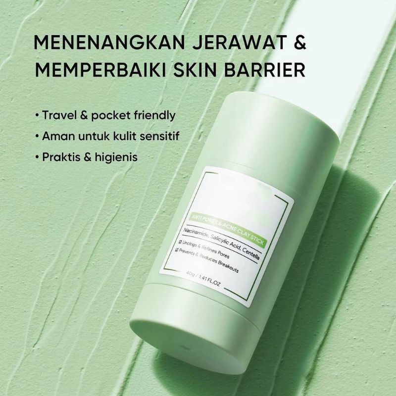 Jual Green Mask Stick Masker Wajah Green Tea Pembersih Komedo Hidung ...