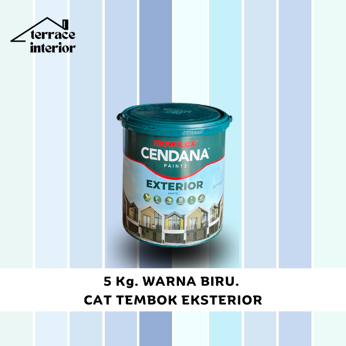 Jual Cat Tembok Mowilex Cendana Exterior Warna Biru 5 Kg Shopee Indonesia