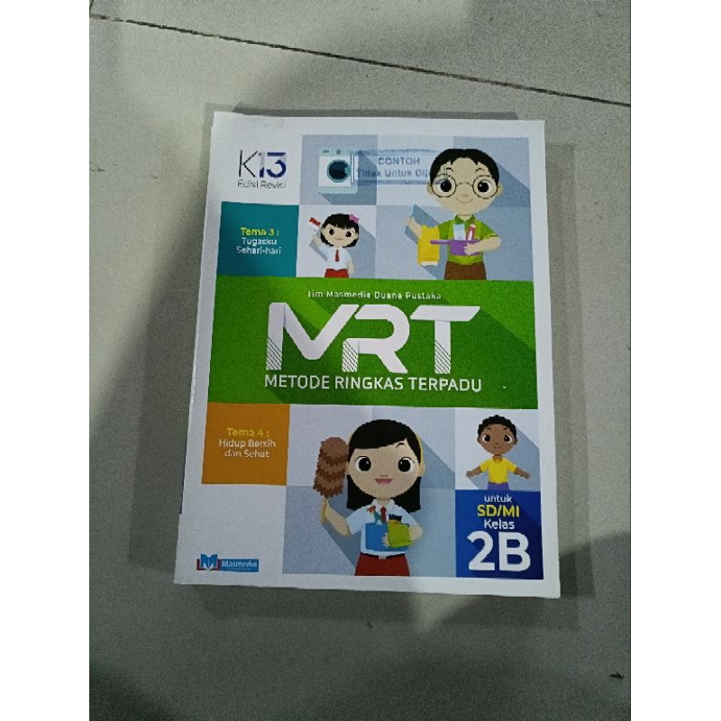 Jual Buku MRT Metode Ringkas Terpadu Untuk SD Kelas 2B K 13 Edisi ...