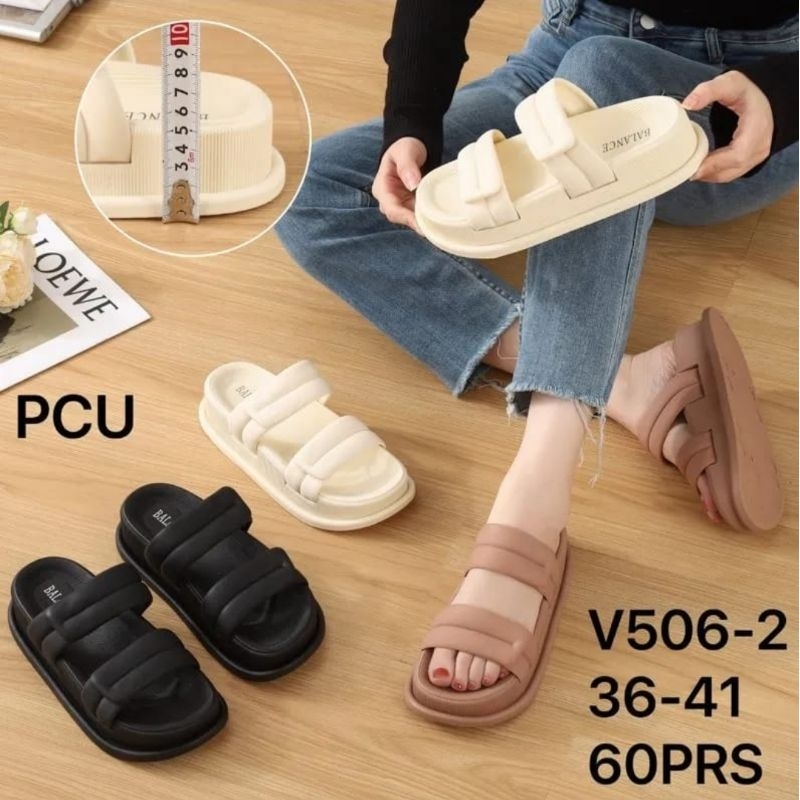 Jual REAL PIC Sandal Selop Slop Karet Jelly Daily Wanita Simple Polos ...