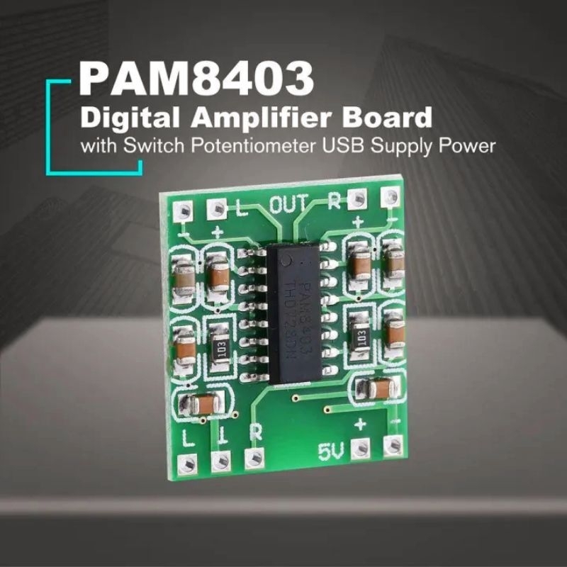 Jual KIt PAM8403 Mini Digital Audio Amplifier PAM Stereo 2x3W 5V DC ...