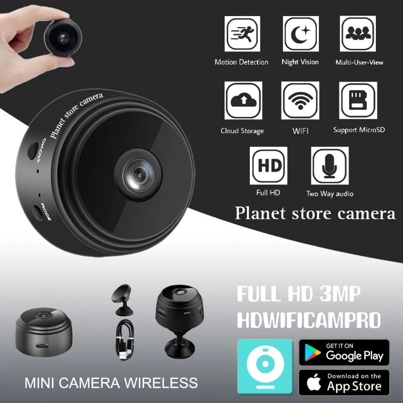 Jual Wireless A9 Mini Camera Wifi Hd 1080P Micro Kamera V380 Kecil ...