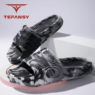 Tefansy Sandal Slide Slop Pria Sandal Slop Cowok Slop Loreng Flat Rumah Sepatu Sendal Nyaman Empuk